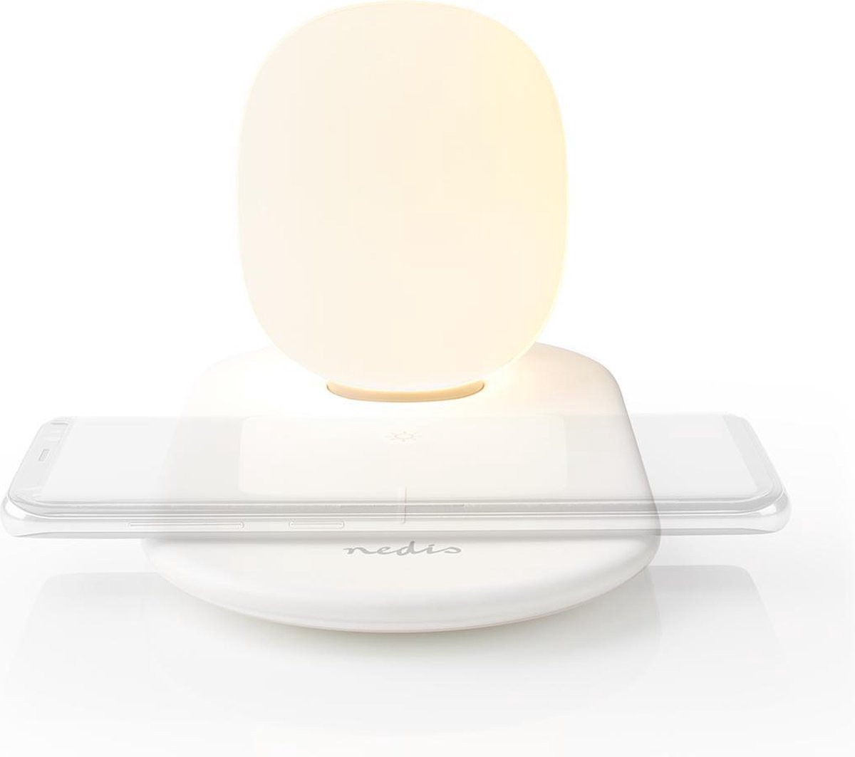Nedis LED-nachtlamp met draadloze Qi Fast Charging lader, 10W, wit