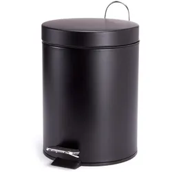 MSV Treteimer Mülleimer Kosmetikeimer Abfalleimer 5 Liter - Schwarz