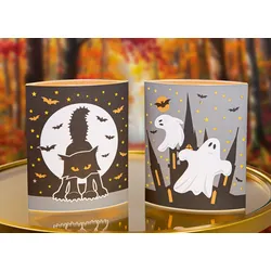 Dekoleuchte Halloween LED Papier