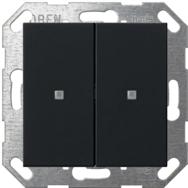Gira Taster Wippe KNX 2fach Schwarz (5173005)