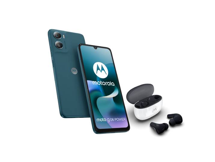 Pack smartphone moto g06 POWER 256 Go Bleu + écouteurs moto buds 2 MOTOROLA