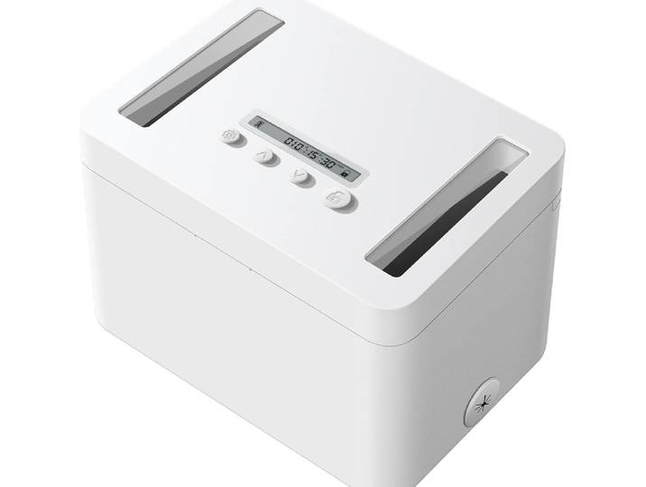 Boîte de verrouillage temporisée en métal Vaydeer pour iPhone / appareil de jeu / iPad / tablette, boîte de verrouillage de téléphone à contrôle parental avec verrouillage enfant et affichage LED