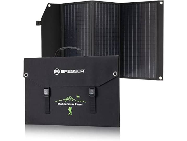Bresser Chargeur Solaire Portable 90 W Pliable avec USB A et Sortie DC Bresser chargeur solaire portable 90 W pliable avec USB A et sortie DC