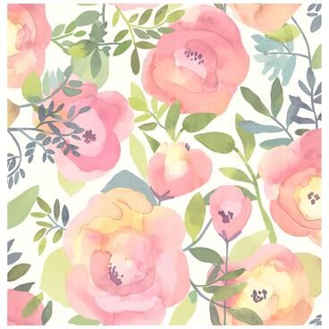 NuWallpaper Peachy Keen Pink Peel & Stick Wallpaper - 216in x 20.5in x 0.025in