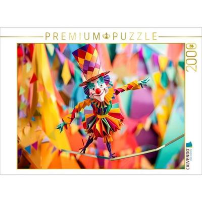 CALVENDO Puzzle Seiltänzer aus Papier im Zirkus | 2000 Teile Lege-Größe 90x67cm Foto-Puzzle für glückliche Stunden