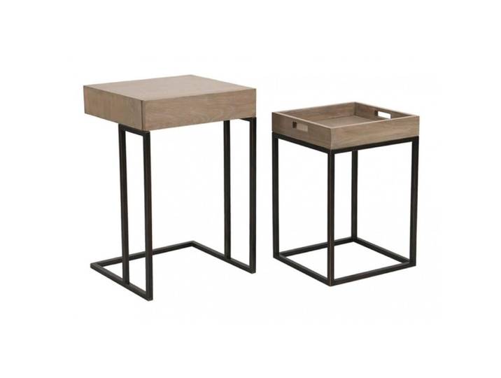 Tables gigognes en bois beige