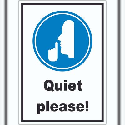 HB-Druck Quiet please Aufkleber A7 (74x105mm)