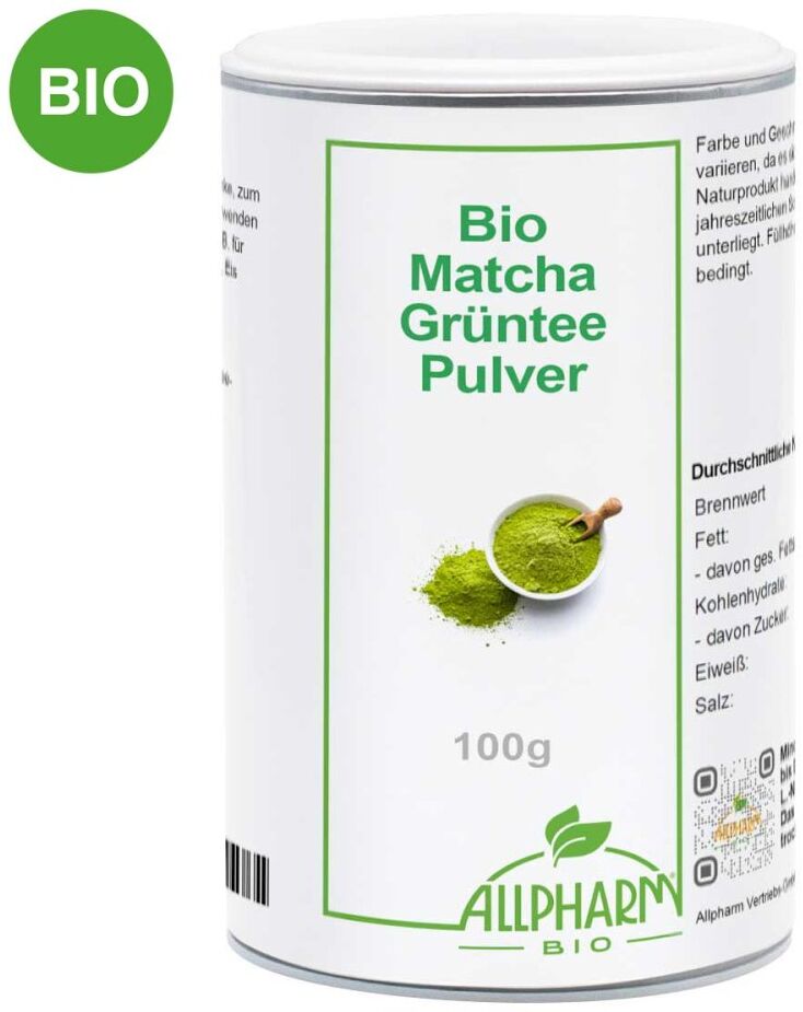 Bio Matcha Grünteepulver Allpharm 100g