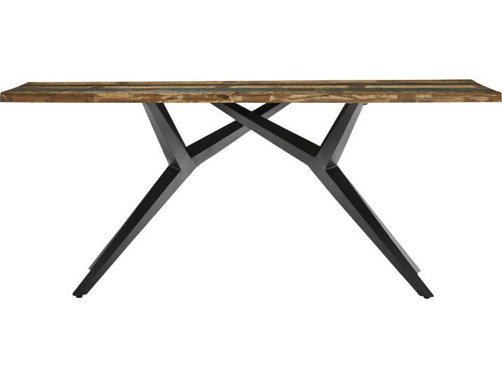 Esstisch, Altholz Lackiert, Bunt, 220×100 cm, Mit Metallgestell, Vintage, SIT-Möbel