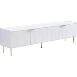 TV-LOWBOARD 170 cm in Weiß & Gold Design