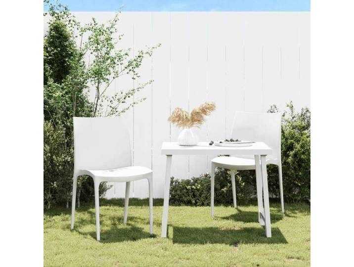 Chaises ergonomiques - Magnifique Chaises modernes de jardin et terrasse 2 PCS blanc 50x46x80cm polypropylène 50x46x80cm 5306