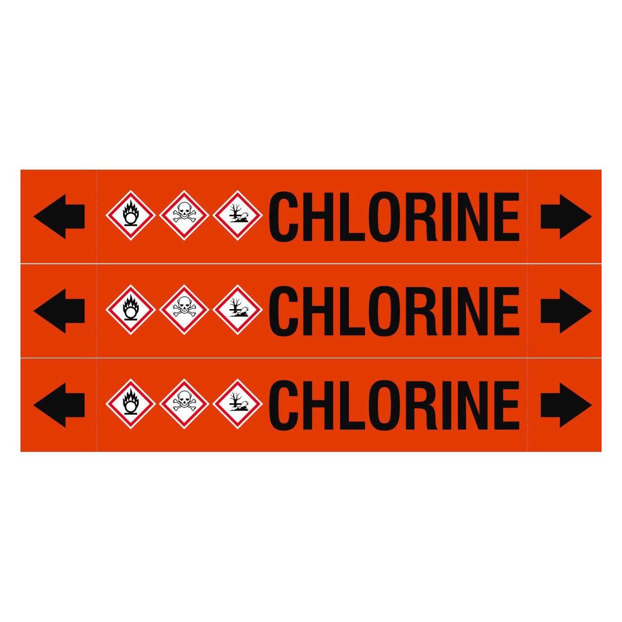 Brady ASME - Rohrmarkierer - Chlorine (ASMEPM-37X230MM-CHLORINE)