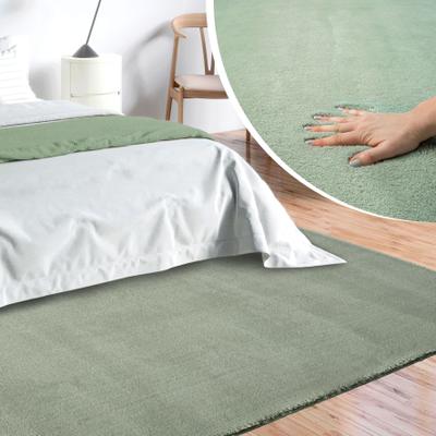 Teppich MERINOS "Loft 37, Kunstfellteppich", grün, B:140cm H:16mm L:200cm, Polyester, Teppiche, Teppich, weich und kuschelig, Fell Haptik, Anti-Rutsch-Unterseite