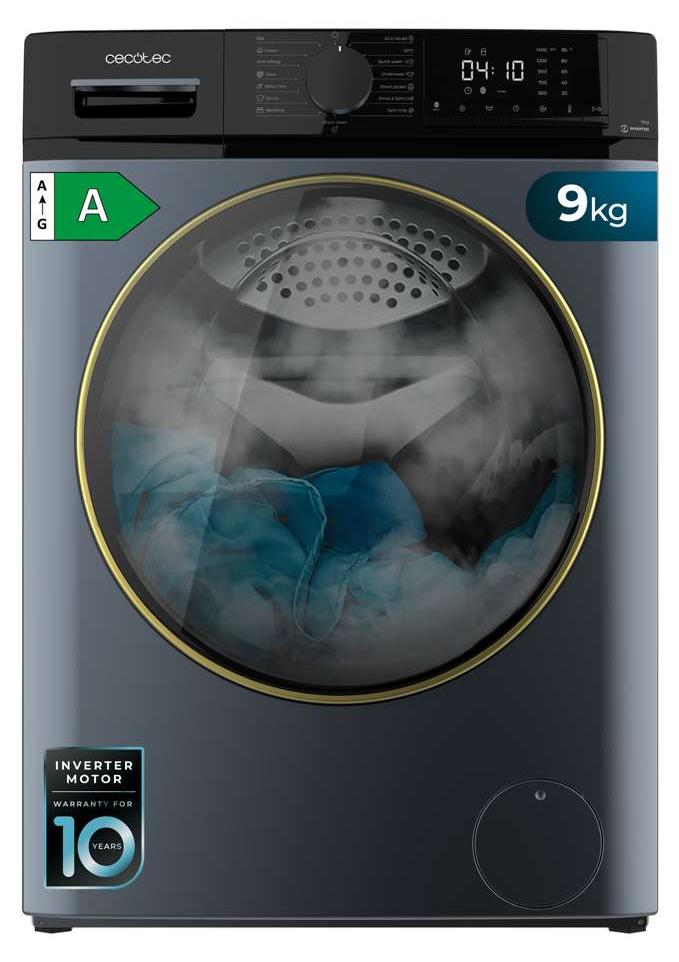 Cecotec Bolero DressCode 9610, Frontlader, 9 kg, C, 76 dB, 1400 RPM, A