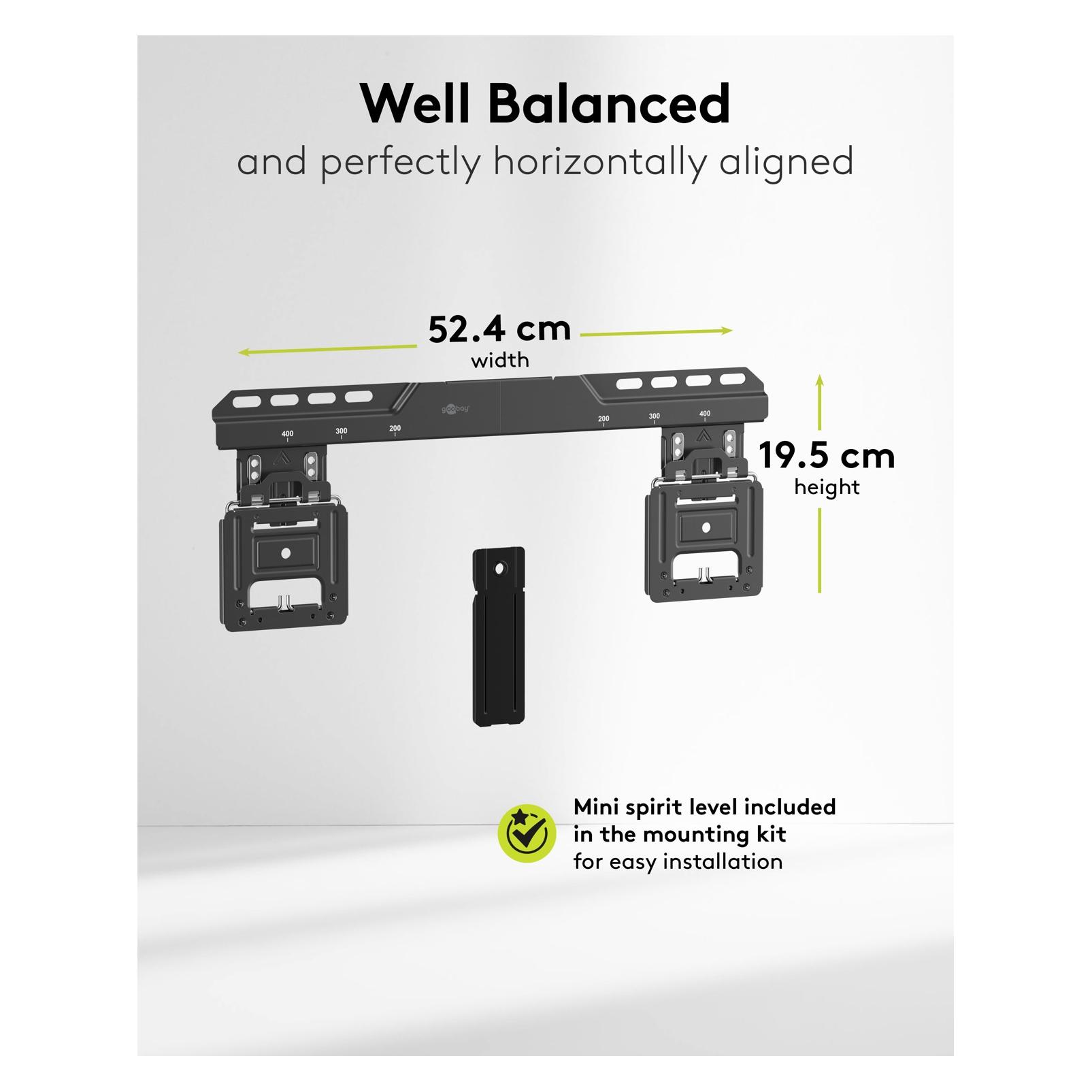 Goobay Ultraslim TV-Wandhalterung FIXED L (Wand, 75 kg, 32" - 75") (80353)
