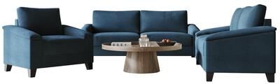 CraftPorch Simple Style Linen Upholstered 3-Piece Living Room Set