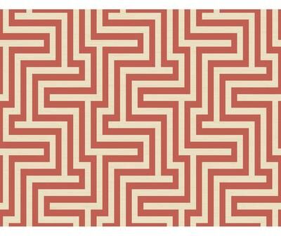 Seabrook Designs Martinique Geometric Maze Unpasted Wallpaper