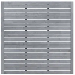 TraumGarten Sichtschutzzaun Holz NEO DESIGN Grau offen 179x179cm Sichtschutz Lamellenzaun