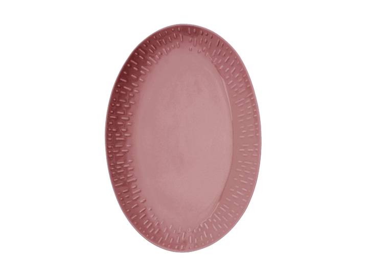 Aida Plat ovale Confetti Bordeaux, 25,5x36 cm