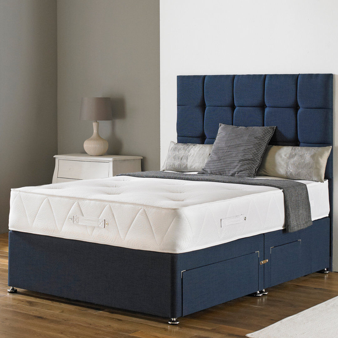White Noise Orthopaedic Firm Mattress, Ideal for back pain support, Dual Sided, 26CM / 10.5 INCH Deep, Tufted. Kingsize (5')
