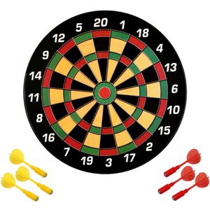 Karella Dartscheibe Magnet Set Family, magnetisch, aus Kunststoff, mit 6 Pfeilen, für Magnetdarts