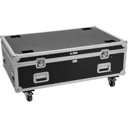 Roadinger Flightcase PRO 4x LED BAR-8 SWING mit Rollen, Audio Racks + Cases, Schwarz