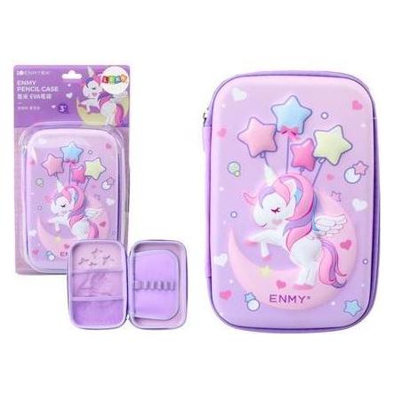 Lean Toys Faltmäppchen mit Einhorn, lila, 23x15cm (49671006)
