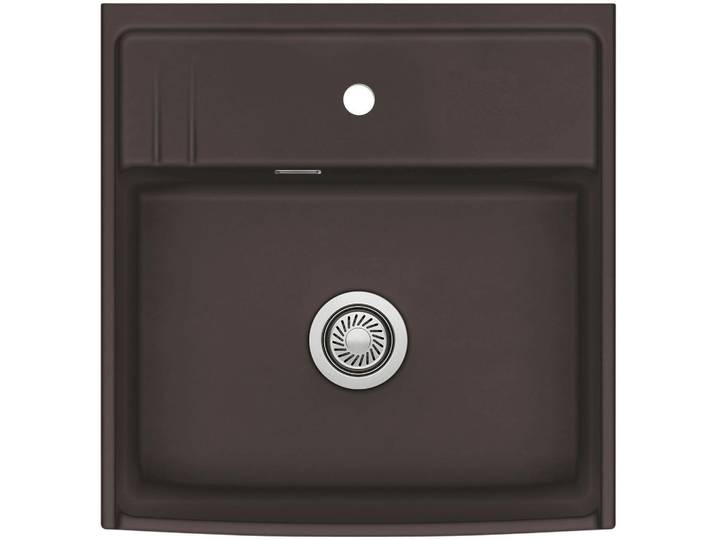 Systemceram Spüle Kentro 60, Dunkelbraun, Keramik, 59.5x20.0x61.8 cm, Küchen, Küchenausstattung, Küchenspülen, Keramikspüle