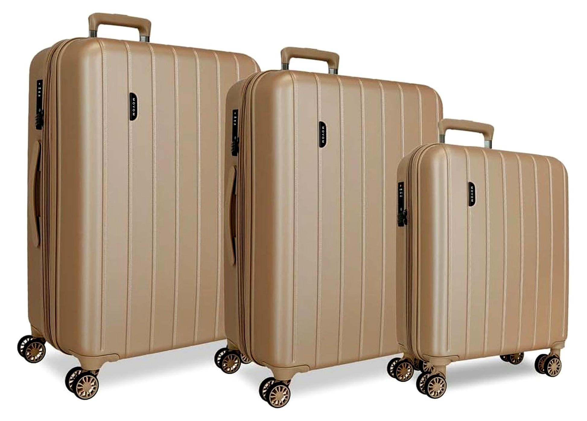 Koffer-Set aus Holz, Einheitsgröße, Beige