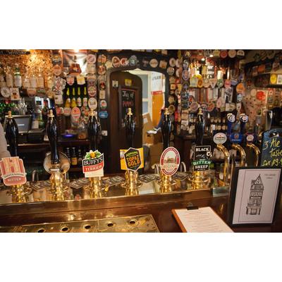 Fototapete PAPERMOON "ENGLISH BAR-PUB BISTRO CAFE' BIER RETRO RESTAURANT XXL", bunt, B:2,5m L:1,86m, Vlies, Tapeten
