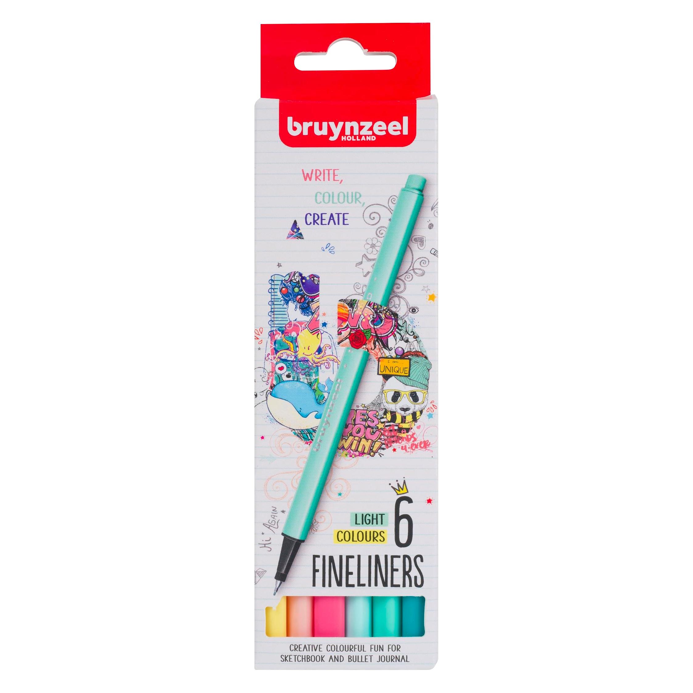 Bruynzeel Fineliner Set 6 Farben Licht (6x) (60241306)