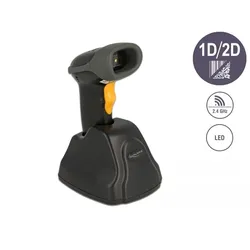 Delock 2,4 GHz Barcode Scanner 1D und 2D mit Ladestation