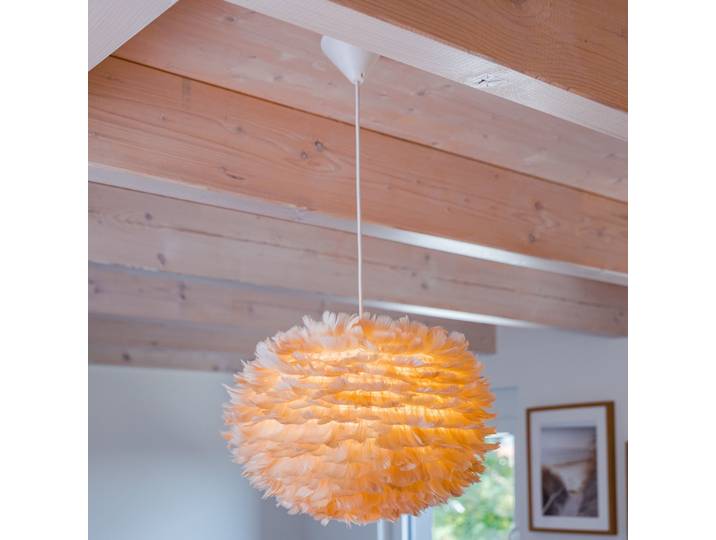 Eos Pendelleuchte Medium Hell Braun/Weiß - UMAGE - Wohnzimmer - Design - Einflammig