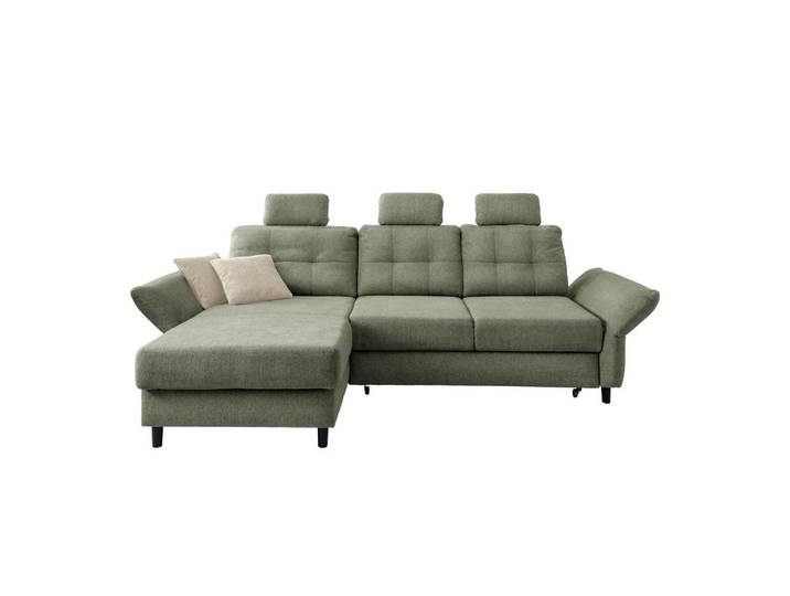 Ecksofa Brizzini Dunkelgrün S: 176x250-280 cm