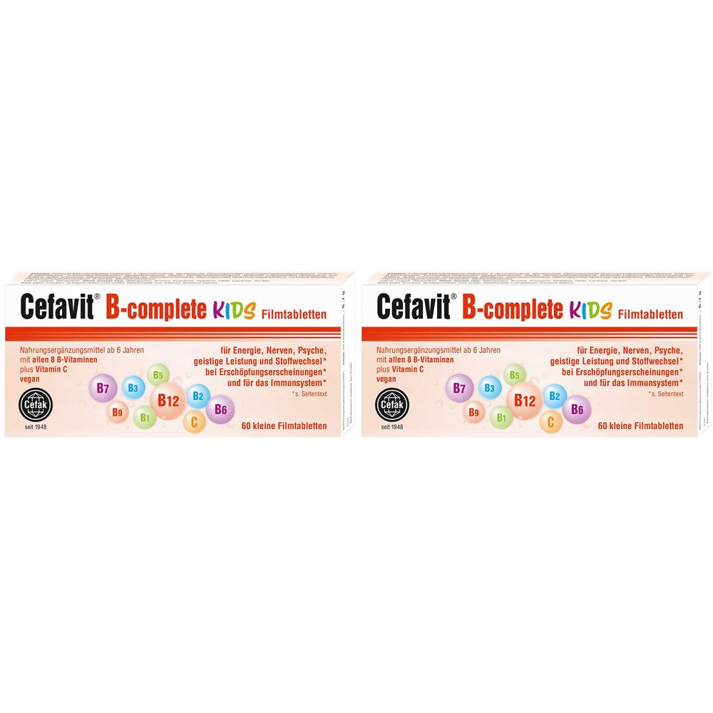 2x Cefavit B-complete Kids Filmtabletten 2x60 St