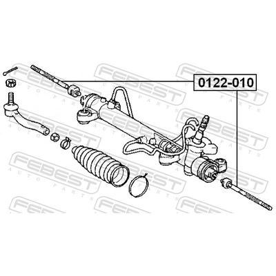 FEBEST Axialgelenk, Spurstange 0122-010 Vorderachse für TOYOTA