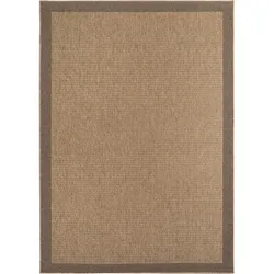 Küchenteppich Naturlook Robust Waschbar Strapazierfähig Terrasse Garten Beige 80x150 cm OEKO-TEX Gekettelt – ARLBERG von Kadima Design