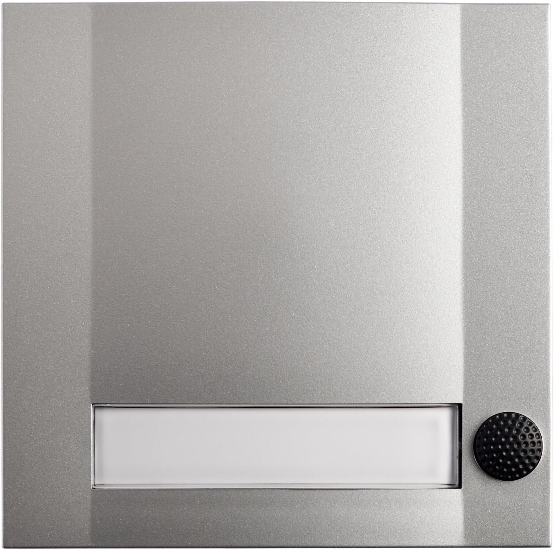 Grothe Klingeltaster 1fach 90x90x18,5mm, sil/sw DOMOLUX SIM/SW (51113)