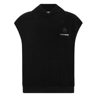 Kurzweste PLEIN SPORT "Joggingweste", Herren, Gr. L, schwarz (02, schwarz), Obermaterial: 47% Polyester, 38% Viskose, 15% Elasthan, Westen