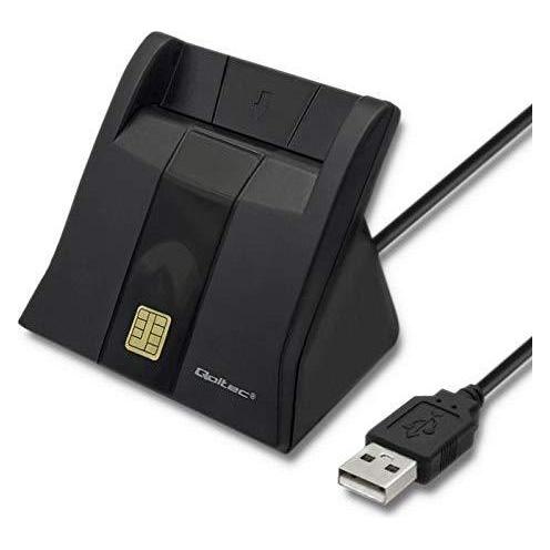 Qoltec Skeneris Smart chip ID card scanner USB 2.0 Plug&Play vertical (USB, USB 2.0) (50643)