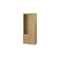 Vitrine   ¦ holzfarben ¦ Maße (cm): B: 90 H: 215 T: 40.0