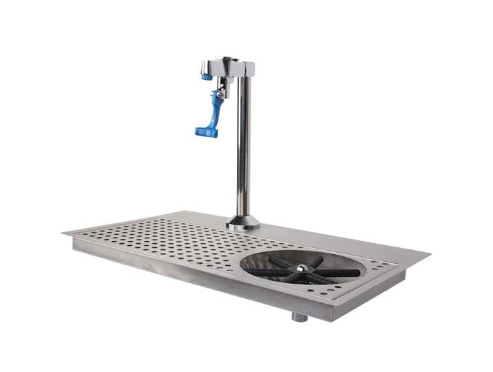 Lave-tasses à café en acier inoxydable, robinet de bar à pression, tête de lavage de tasses haute pression intégrée, réservoir de rinçage