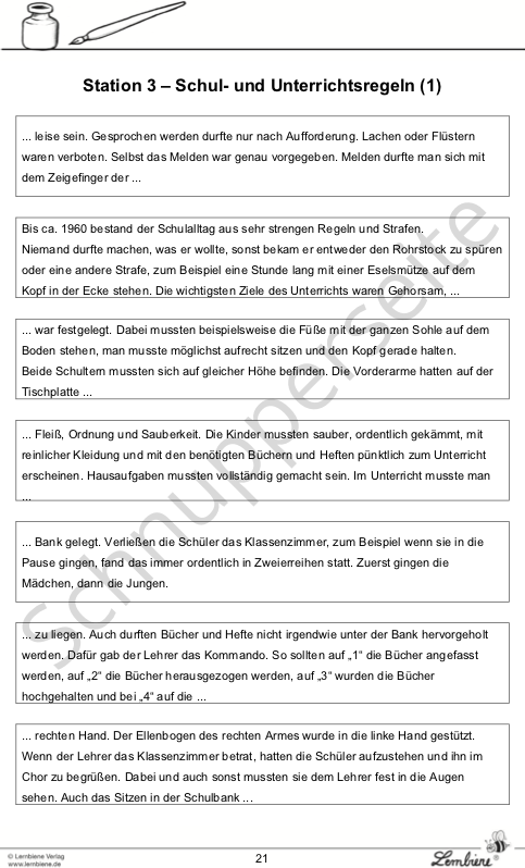 Lernbiene Schule früher und heute