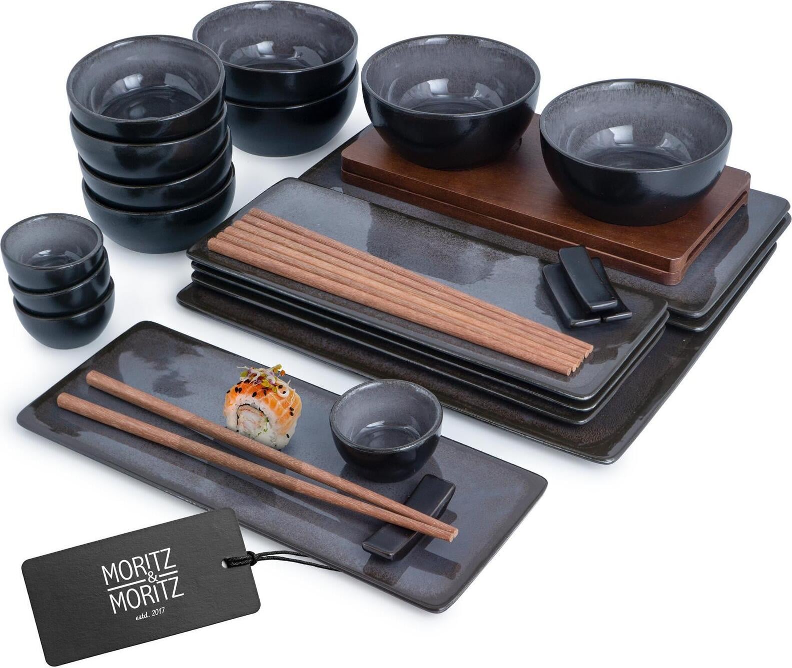 Moritz & Moritz VIDA sushi-set, 29-delig, antraciet