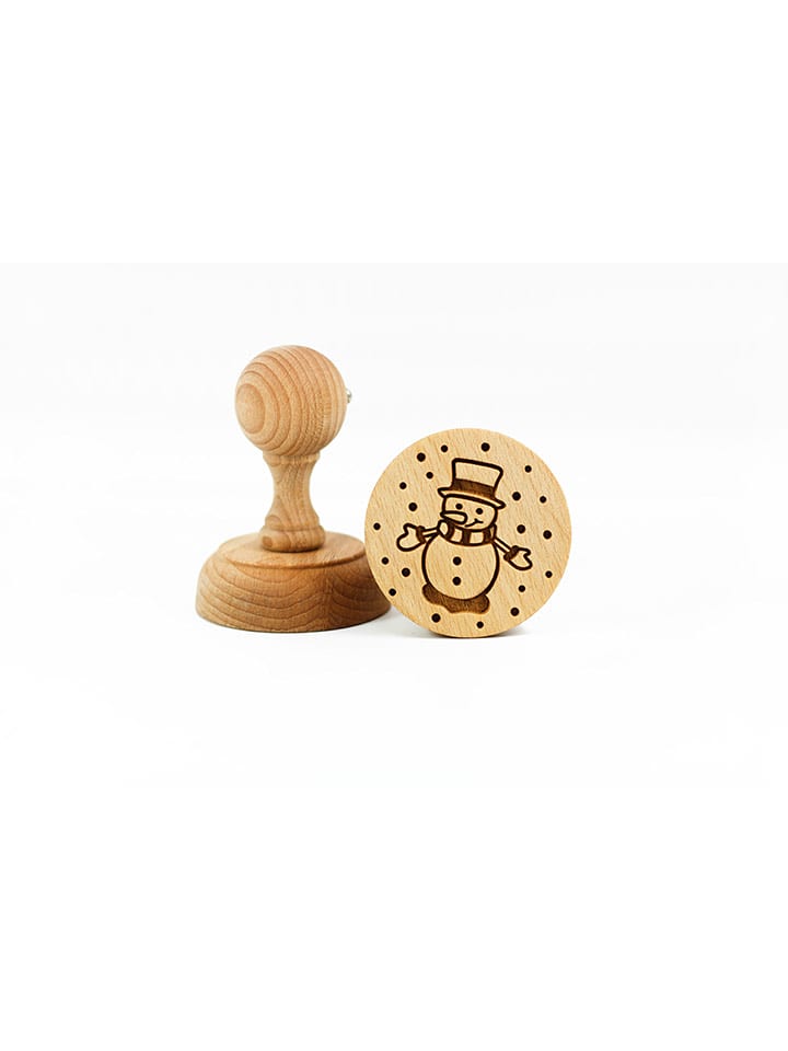 FOLKROLL Teigstempel "Snowman" in Natur - onesize