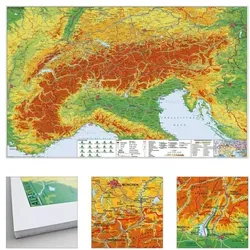 STIEFEL Eurocart Landkarte »Alpenraumkarte zum Pinnen« 120 x 80 cm