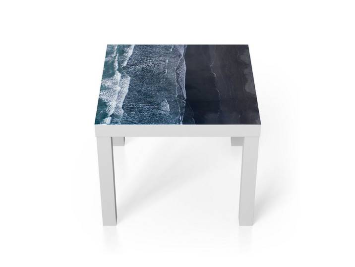 DEQORI Couchtisch 'Meereskontraste', Glas Beistelltisch Glastisch modern