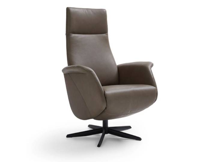 Contur Einrichten Girona Relaxsessel - Leder Moreno moos Drehfunktion, automatische Fußteilverstellung, automatische Relaxfunktion, automatische Rückenteilverstellung, manuelle Kopfteilverstellung Modern