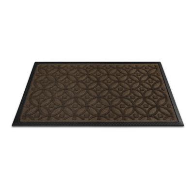 Fußmatte WECON HOME "Midnight Mosaic", braun, B:60cm H:4mm L:90cm, Polyester, Teppiche, Fußmatte, pflegeleicht, rutschfest, Ornamente, Innen & Außen, Schmutzfangmatte