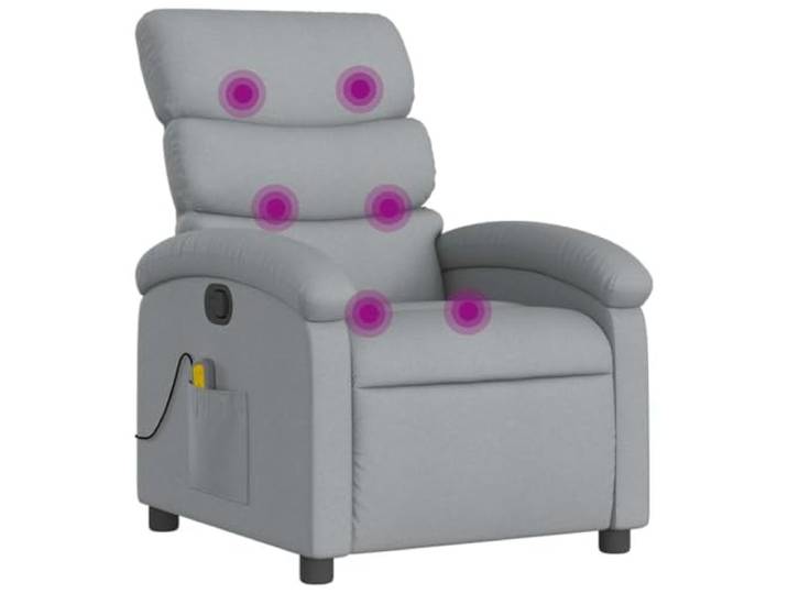 vidaXL Massagesessel Hellgrau Stoff